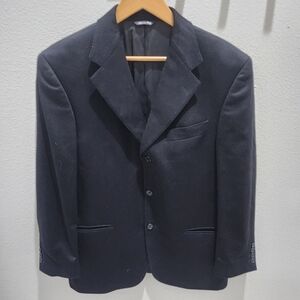 Cashmere 100% Hathaway Platinum Blazer Black Jacket MADE IN ITALY‎ Size 38 SHORT
